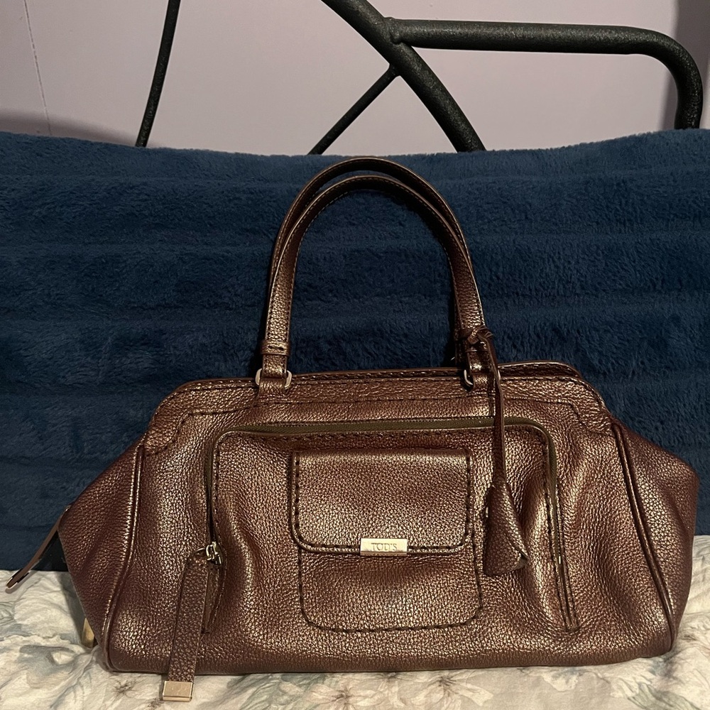 Tod’s Metallic Mini Leather Handbag